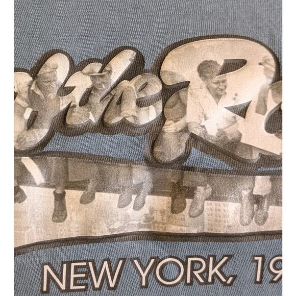Top Of The Rock Womens Tee Shirt Large Blue NY Mob Swoosh Graphic Cotton NEW - Picture 4 of 12